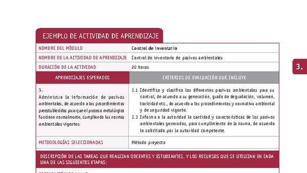 Control de inventario de pasivos ambientales