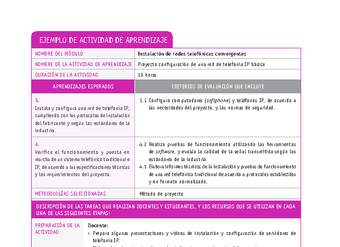 Proyecto configuración de una red de telefonía IP básica