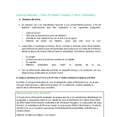 Ciencias Naturales 1 medio-Unidad 2-OA11-Actividad 1