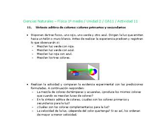 Ciencias Naturales 1 medio-Unidad 2-OA11-Actividad 11