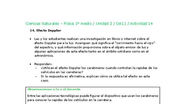 Ciencias Naturales 1 medio-Unidad 2-OA11-Actividad 14