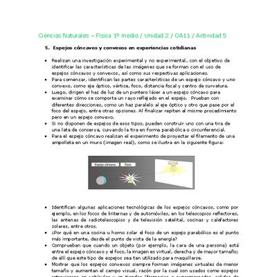 Ciencias Naturales 1 medio-Unidad 2-OA11-Actividad 5