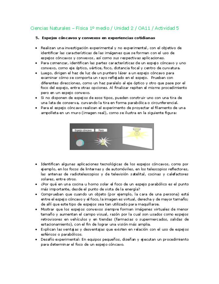 Ciencias Naturales 1 medio-Unidad 2-OA11-Actividad 5