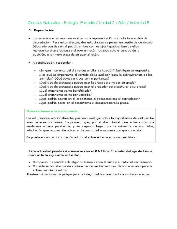 Ciencias Naturales 1 medio-Unidad 2-OA4-Actividad 5