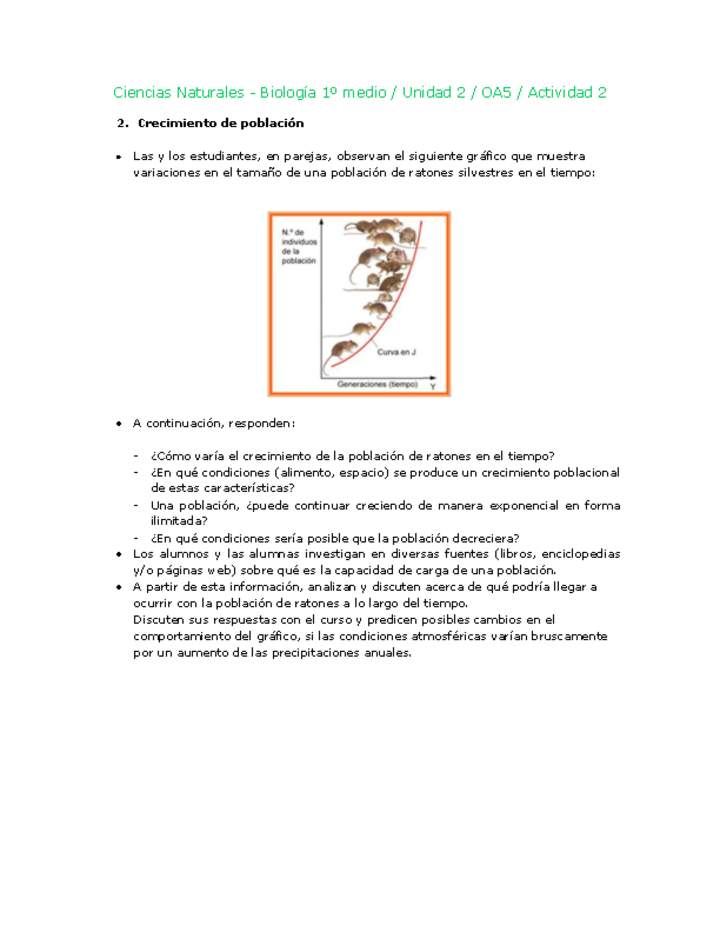 Ciencias Naturales 1 medio-Unidad 2-OA5-Actividad 2