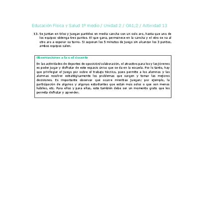 Educación Física 1 medio-Unidad 2-OA1;2-Actividad 13