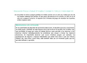 Educación Física 1 medio-Unidad 2-OA1;2-Actividad 13