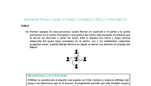 Educación Física 1 medio-Unidad 2-OA1;2-Actividad 16