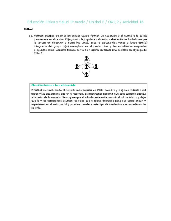 Educación Física 1 medio-Unidad 2-OA1;2-Actividad 16