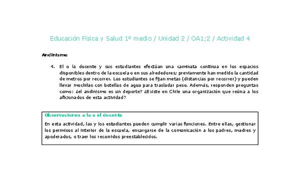 Educación Física 1 medio-Unidad 2-OA1;2-Actividad 4