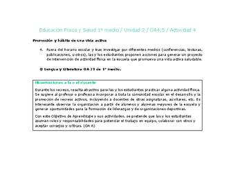 Educación Física 1 medio-Unidad 2-OA4;5-Actividad 4