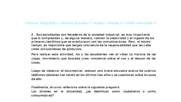 Historia 1 medio-Unidad 2-OA25-Actividad 2