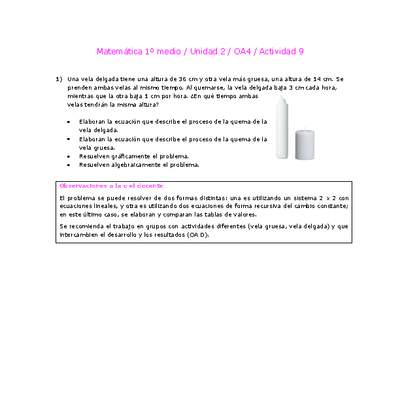 Matemática 1 medio-Unidad 2-OA4-Actividad 9