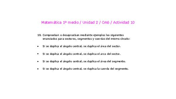 Matemática 1 medio-Unidad 2-OA6-Actividad 10