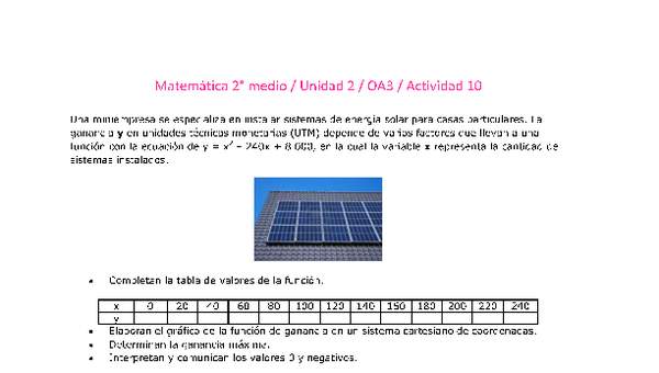 Matemática 2 medio-Unidad 2-OA3-Actividad 10