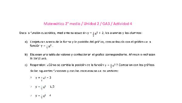 Matemática 2 medio-Unidad 2-OA3-Actividad 4