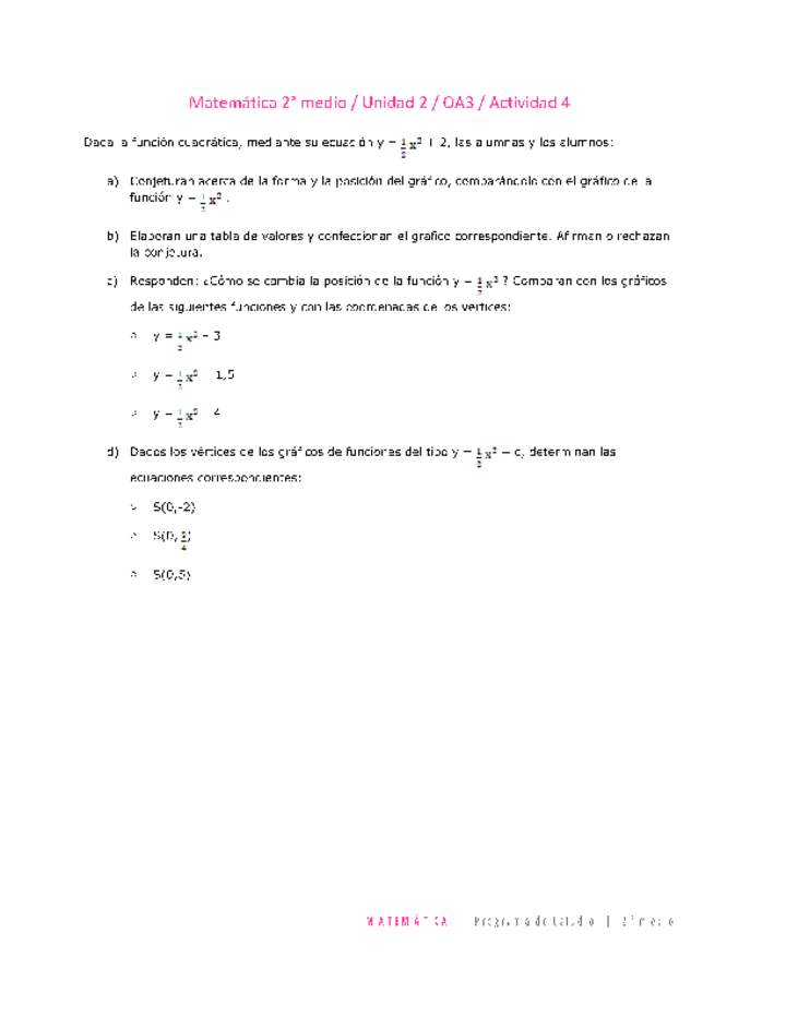 Matemática 2 medio-Unidad 2-OA3-Actividad 4