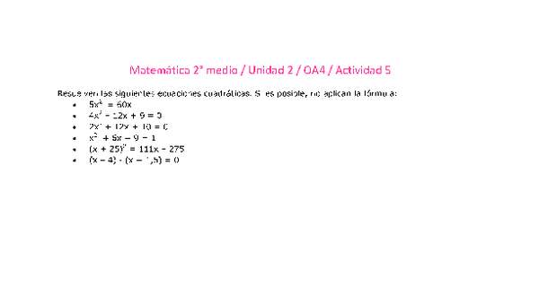 Matemática 2 medio-Unidad 2-OA4-Actividad 5