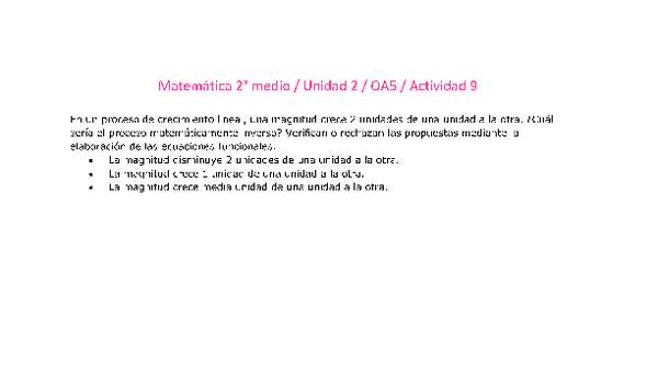 Matemática 2 medio-Unidad 2-OA5-Actividad 9