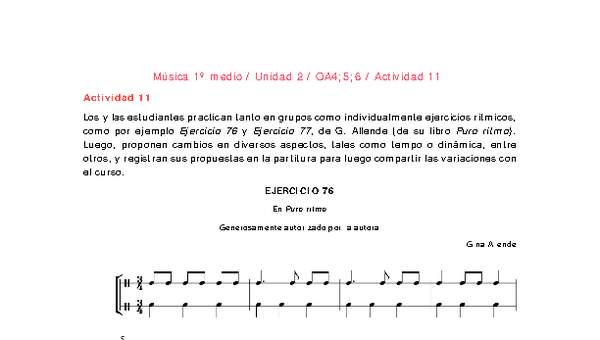 Artes Musicales 1 medio-Unidad 2-OA4;5;6-Actividad 11