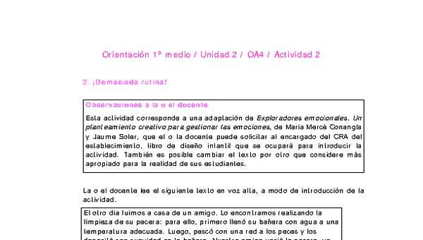 Orientación 1 medio-Unidad 2-OA4-Actividad 2