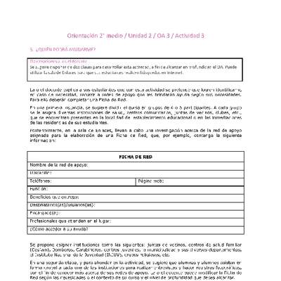 Orientación 2 medio-Unidad 2-OA3-Actividad 3