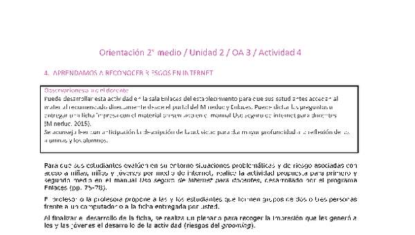 Orientación 2 medio-Unidad 2-OA3-Actividad 4