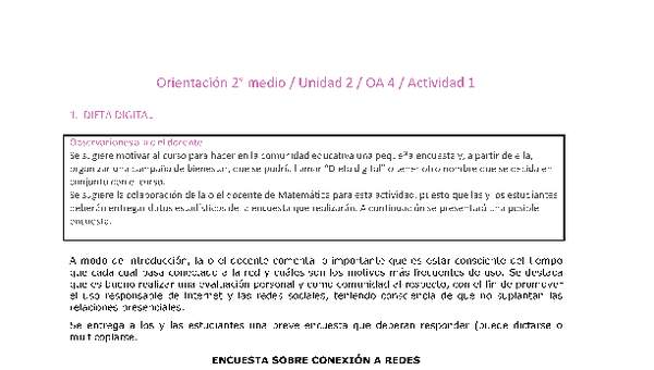 Orientación 2 medio-Unidad 2-OA4-Actividad 1