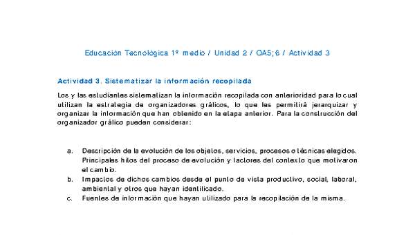 EduTec 1 medio-Unidad 2-OA5;6-Actividad 3