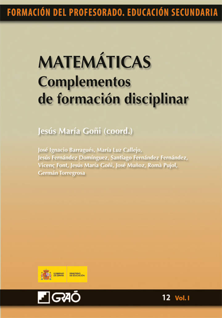 Matemáticas. Complementos de formación disciplinar