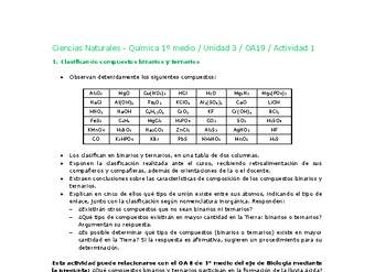 Ciencias Naturales 1 medio-Unidad 3-OA19-Actividad 1