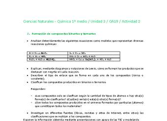 Ciencias Naturales 1 medio-Unidad 3-OA19-Actividad 2