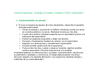 Ciencias Naturales 1 medio-Unidad 3-OA7-Actividad 3