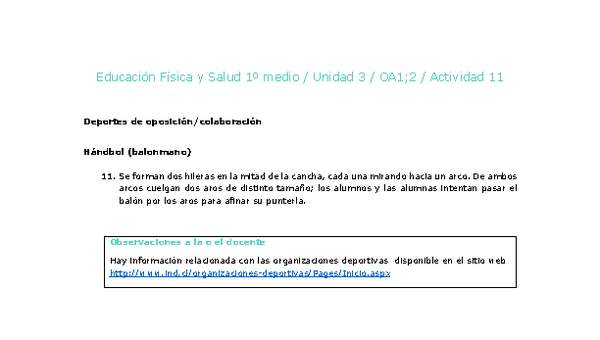 Educación Física 1 medio-Unidad 3-OA1;2-Actividad 11