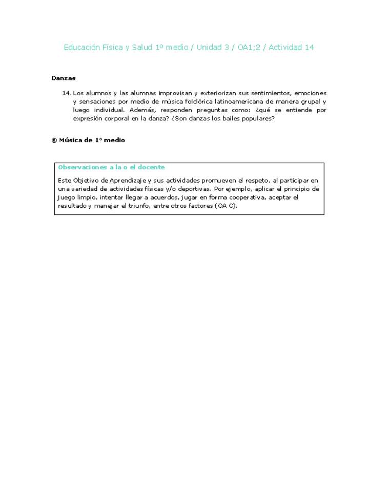 Educación Física 1 medio-Unidad 3-OA1;2-Actividad 14