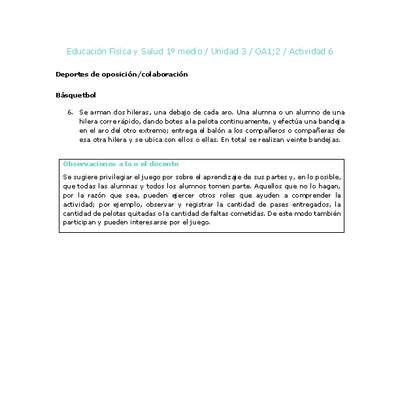 Educación Física 1 medio-Unidad 3-OA1;2-Actividad 6