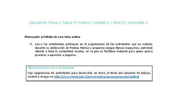 Educación Física 1 medio-Unidad 3-OA4;5-Actividad 4