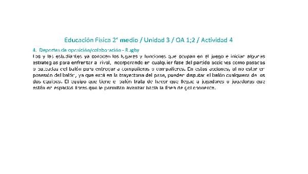 Educación Física 2 medio-Unidad 3-OA1;2-Actividad 4