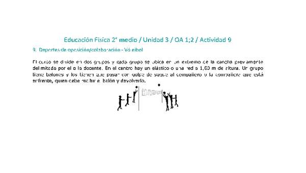 Educación Física 2 medio-Unidad 3-OA1;2-Actividad 9