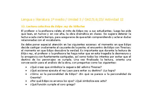 Lengua y Literatura 1 medio-Unidad 3-OA2,5,6,23-Actividad 12