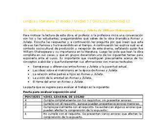 Lengua y Literatura 1 medio-Unidad 3-OA21;23-Actividad 13