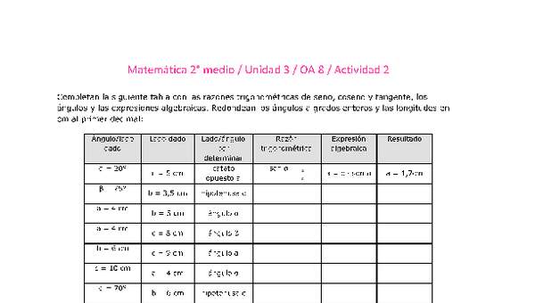 Matemática 2 medio-Unidad 3-OA8-Actividad 2