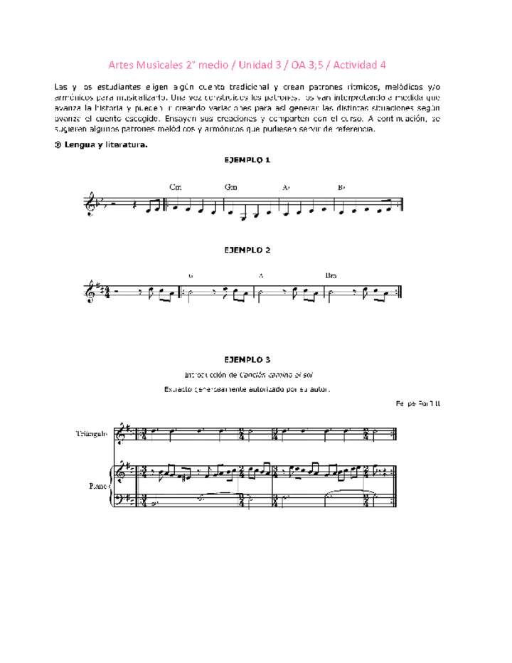 Artes Musicales 2 medio-Unidad 3-OA3;5-Actividad 4