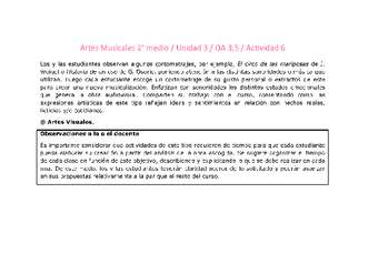 Artes Musicales 2 medio-Unidad 3-OA3;5-Actividad 6