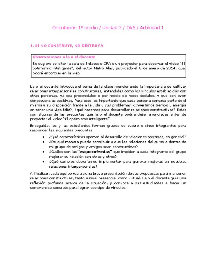 Orientación 1 medio-Unidad 3-OA5-Actividad 1