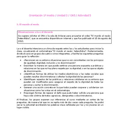 Orientación 1 medio-Unidad 3-OA5-Actividad 5