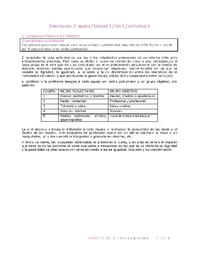 Orientación 2 medio-Unidad 3-OA5-Actividad 3