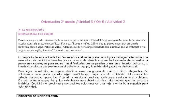 Orientación 2 medio-Unidad 3-OA6-Actividad 2