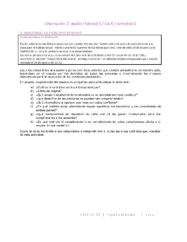 Orientación 2 medio-Unidad 3-OA6-Actividad 3