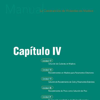 Manual La construcción de viviendas en madera. Capítulo 4: Terminaciones.